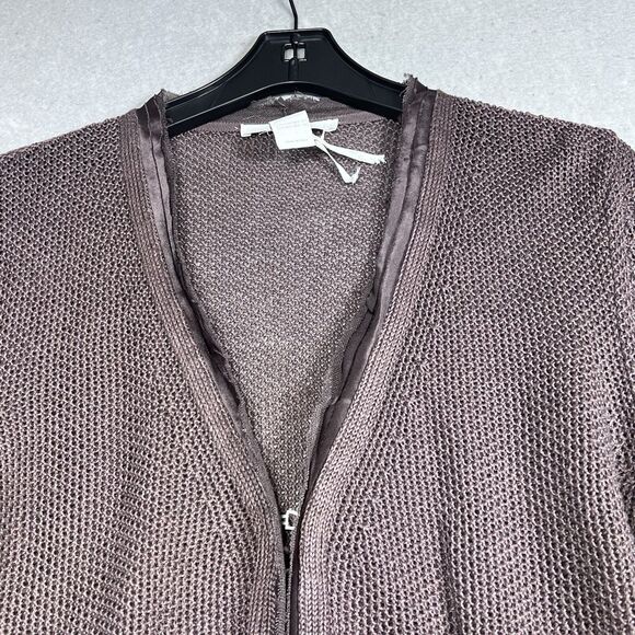 Vintage Les Copains Cardigan Womens Size 46 Brown Knit Cardigan Long Sleeve - Picture 2 of 16